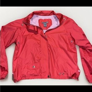 Oleg Cassini Sport Jacket Womens Size Small Red Zipper Pockets Windbreaker